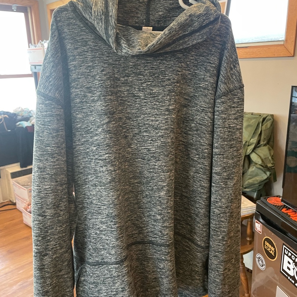 Lululemon Athletica blue and grey Cowl Neck Sweater